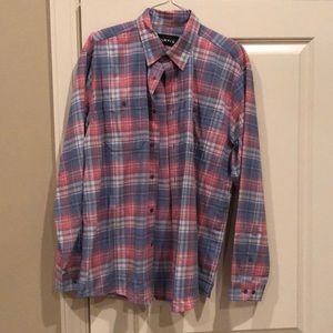 Orvis men's plaid button up. Size large new without tags